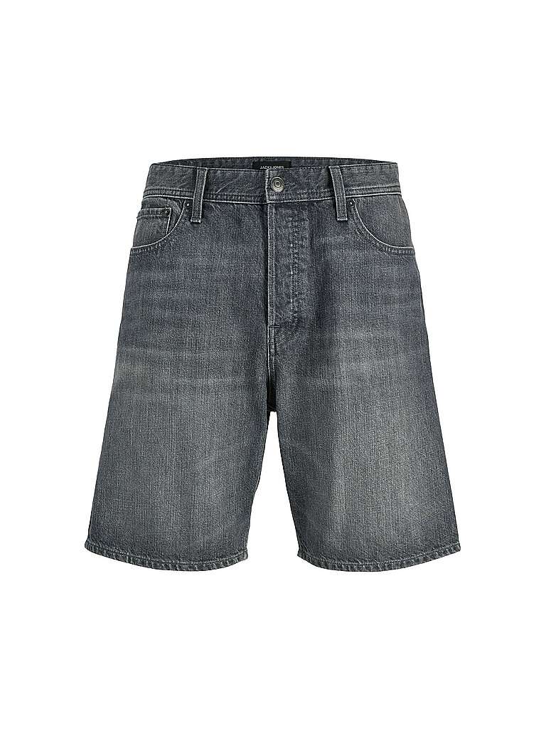 Shorts JACK & JONES, Damen, Gr. M, N-Gr, grau denim, Denim/Jeans, Obermaterial: 100% Baumwolle, Abriebeffekte, relaxed fit, Hosen Shorts 2